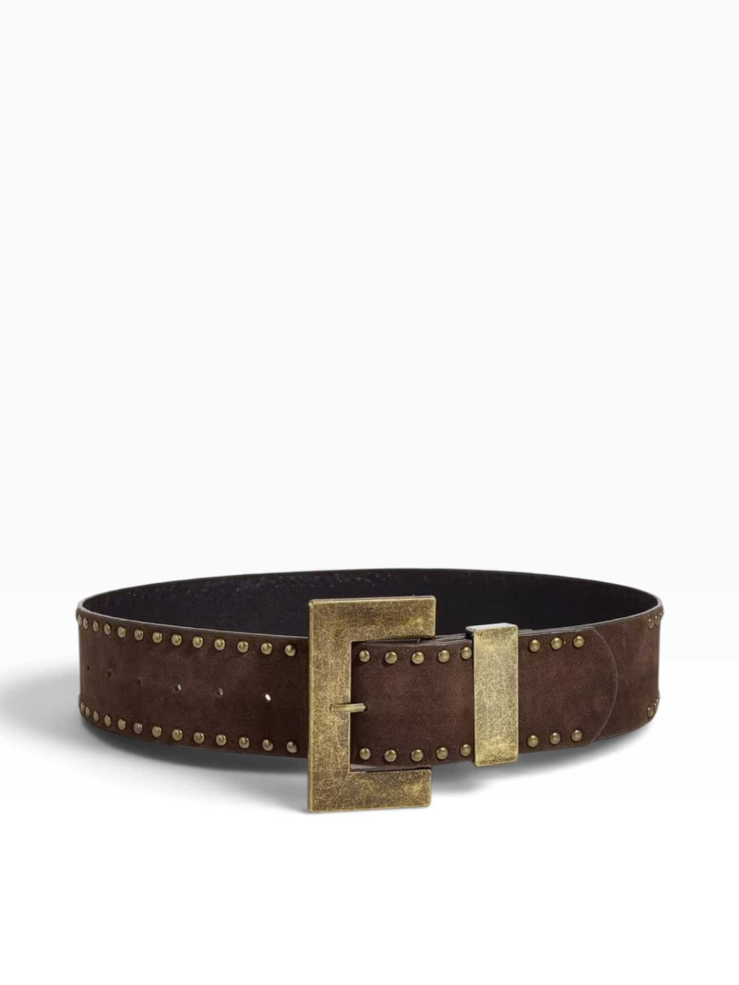 Chunky Studded Brown Belt