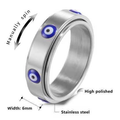 Guardian Eye Spinner Ring Gold Size 8
