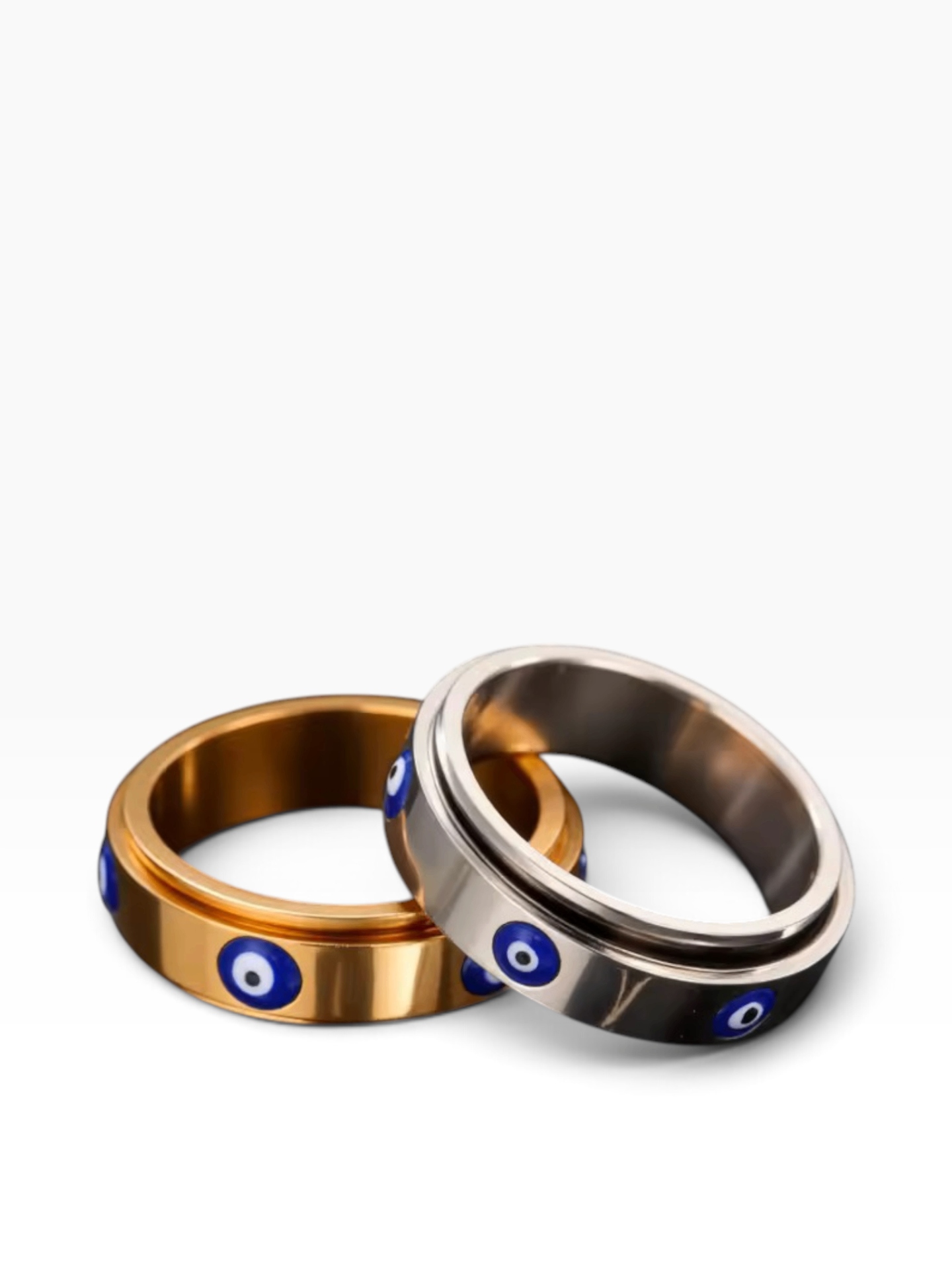 Guardian Eye Spinner Silver Ring Size 10