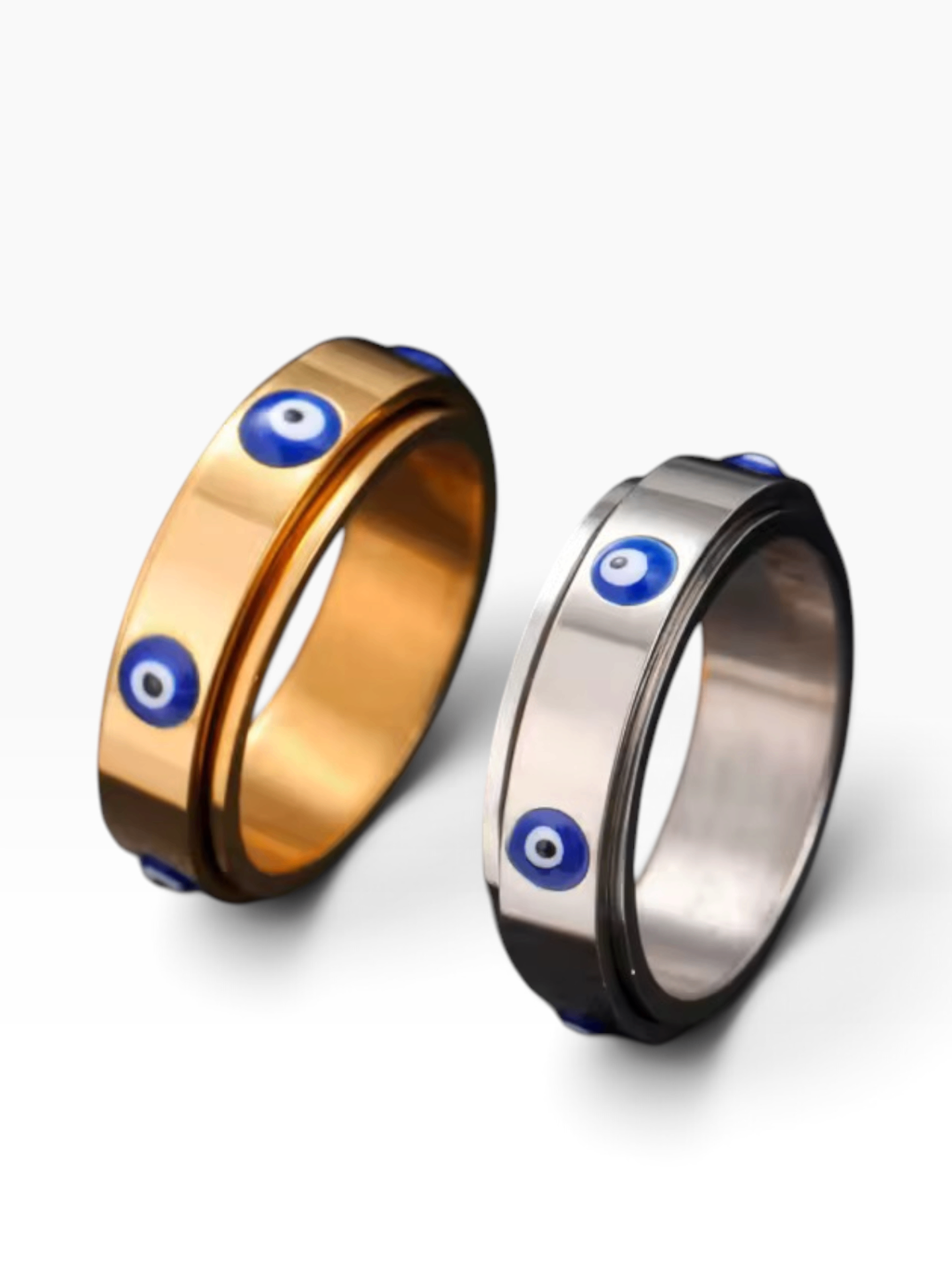 Guardian Eye Spinner Silver Ring Size 10