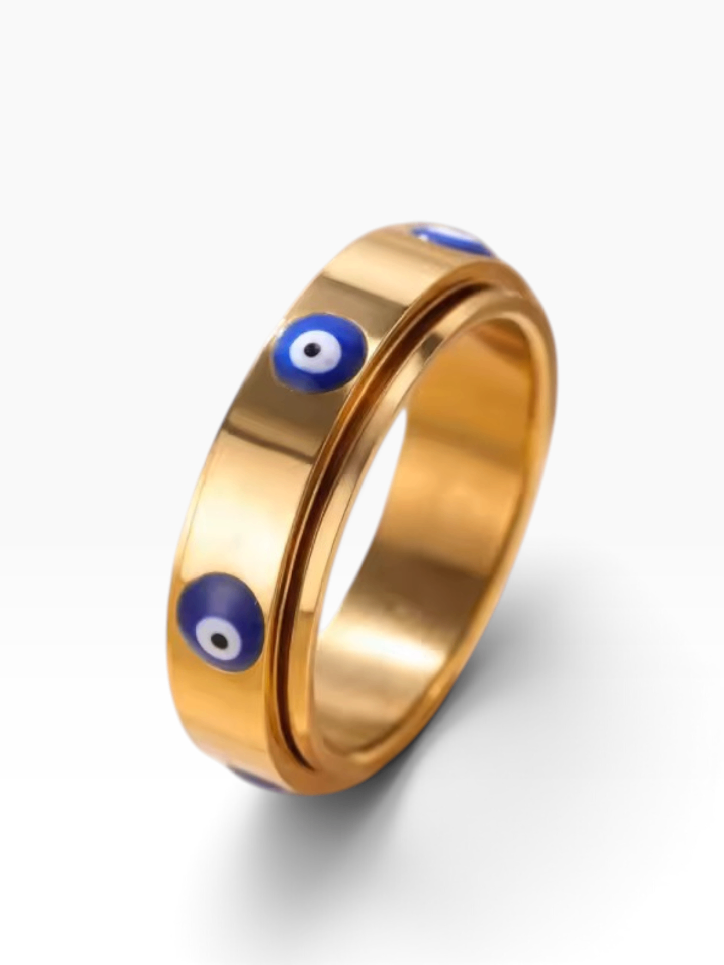 Guardian Eye Spinner Ring Gold Size 8