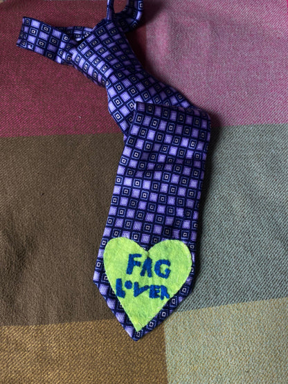 YELLOW FAG LOVER Up-cycled tie