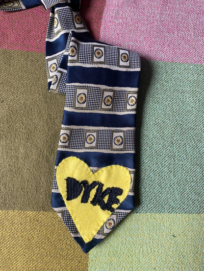 YELLOW HEART DYKE Up-cycled tie