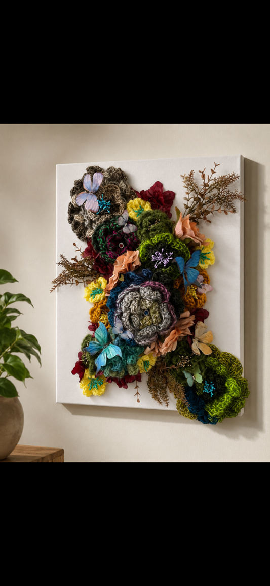 Abstract flower wall art