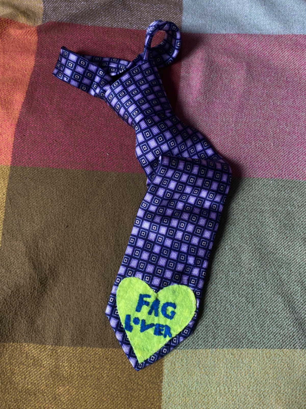 YELLOW FAG LOVER Up-cycled tie