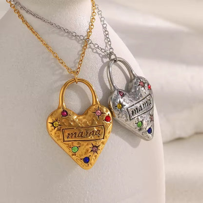 Mama’s Love Lock Gold Necklace 💘