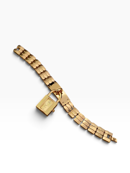 Gold Padlock Watch Bracelet