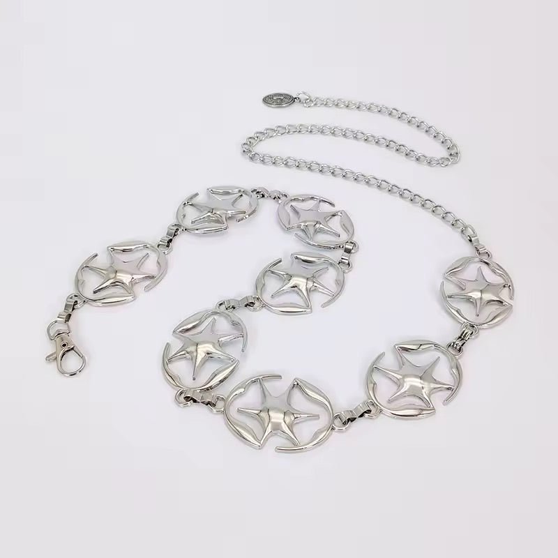 Silver Star Chain Belt 