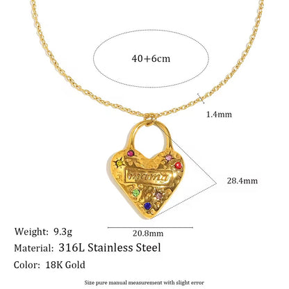Mama’s Love Lock Gold Necklace 💘