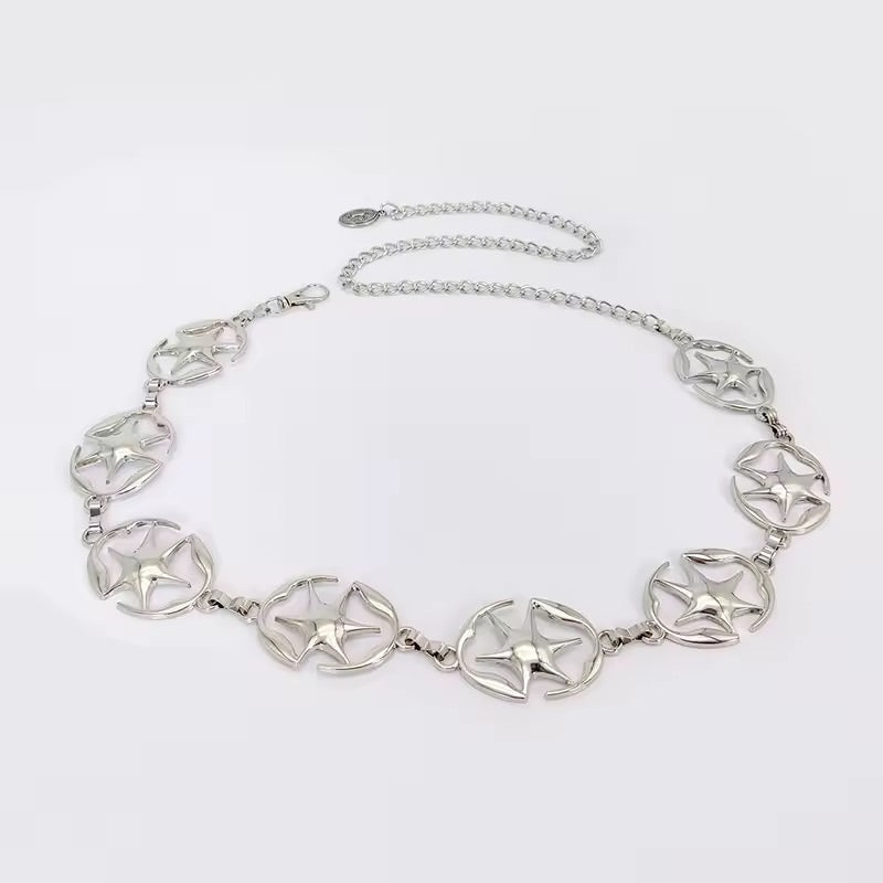 Silver Star Chain Belt 