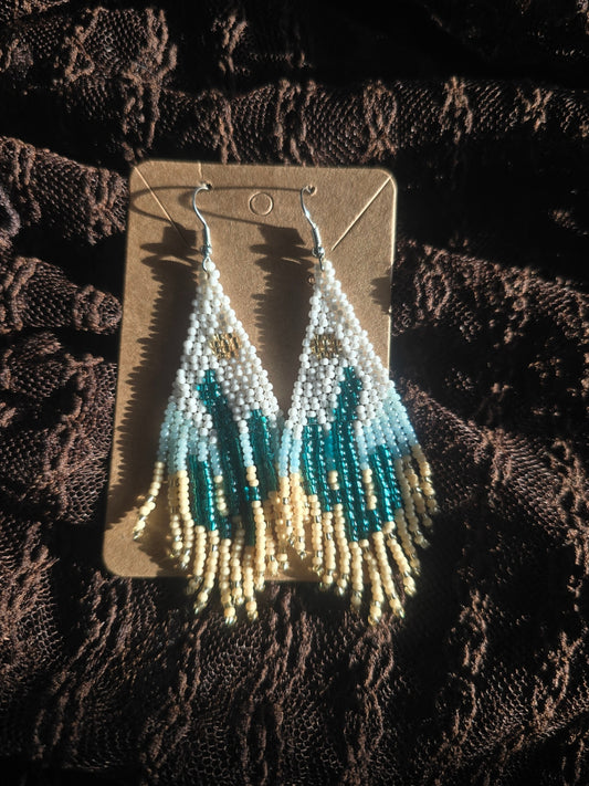 Beaded cactus earrings