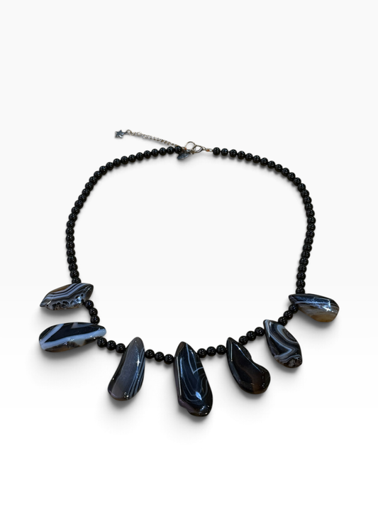 Nocturne Agate Statement Necklace