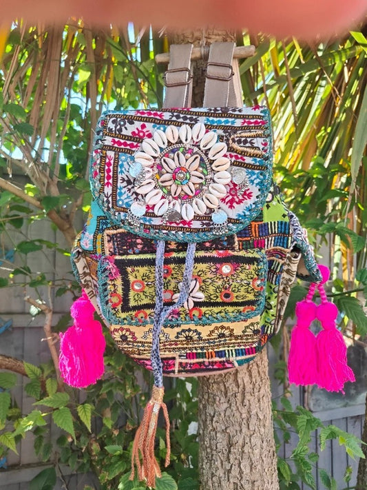 Skiathos Back Pack with adjustable leather straps