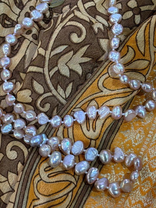 The Blush Ritual — Extra Long Freshwater Pearl Necklace | One of a Kind