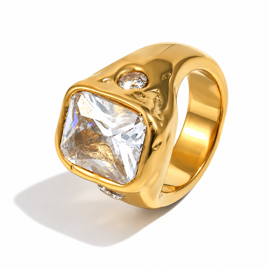 The Monument Ring Gold Size 6