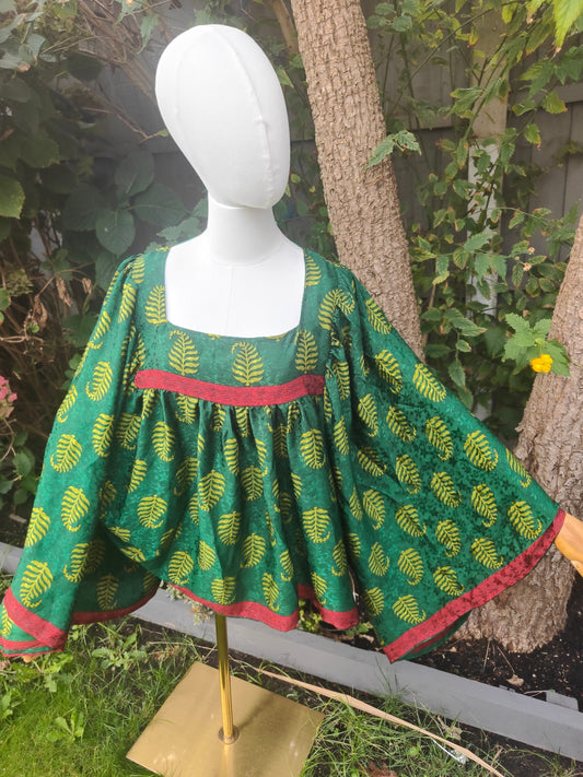 Gypset Smock Top with tassles