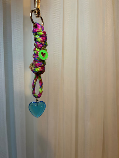 Rainbow charm keychain