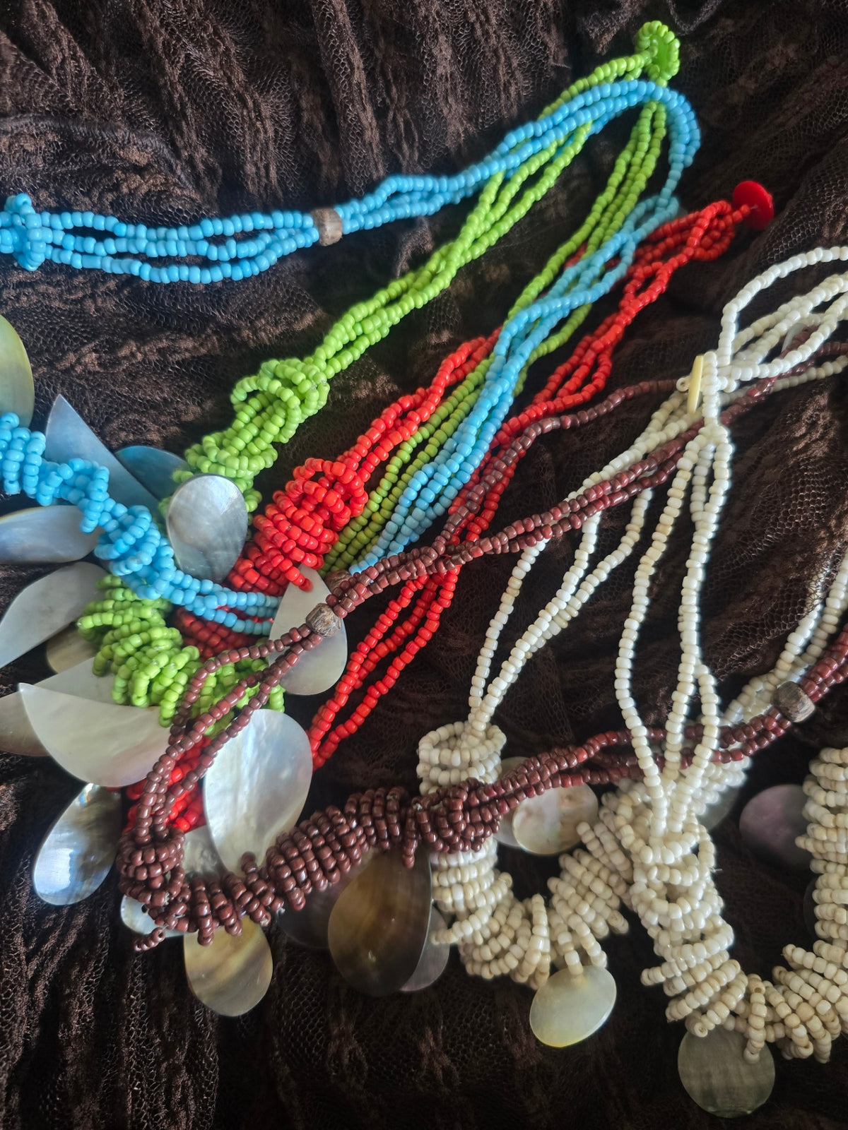 Beaded shell necklace