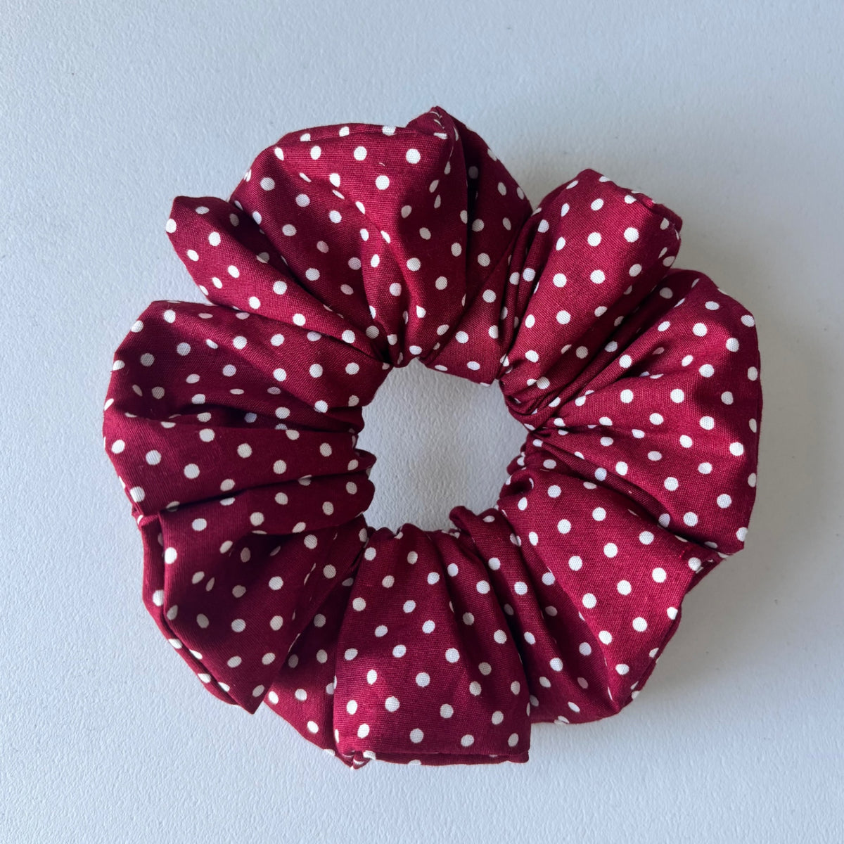 Medium Cherry Dot Scrunchie
