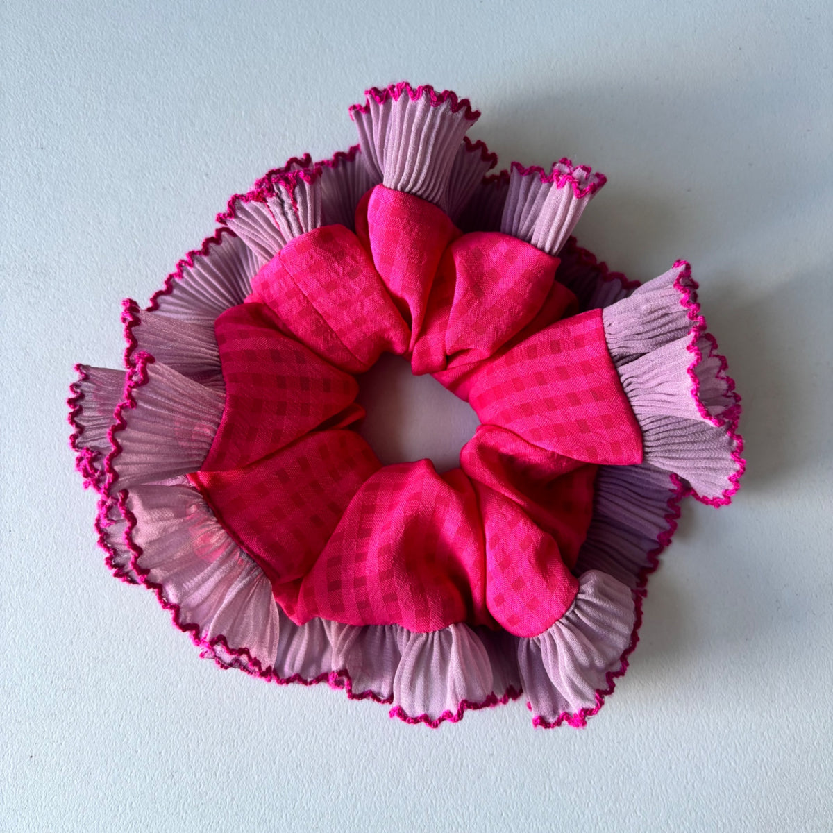Pink Frill Scrunchie 