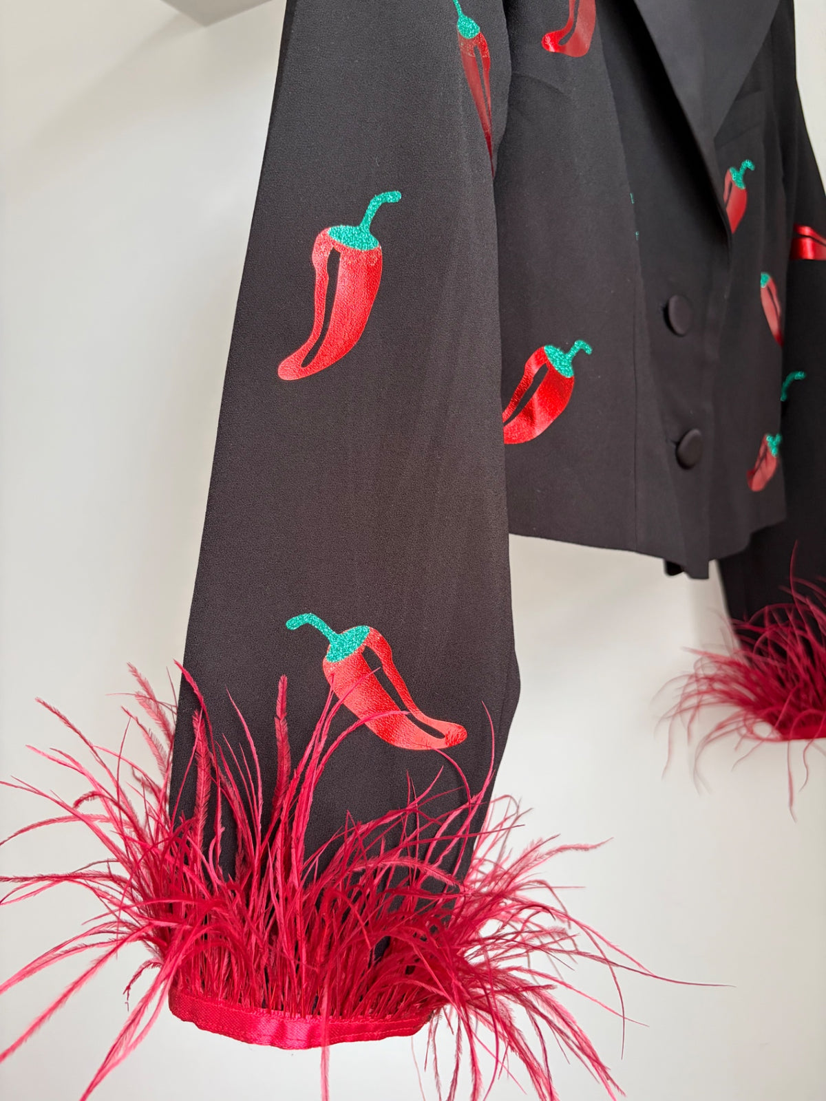 Spicy Feather cropped blazer 