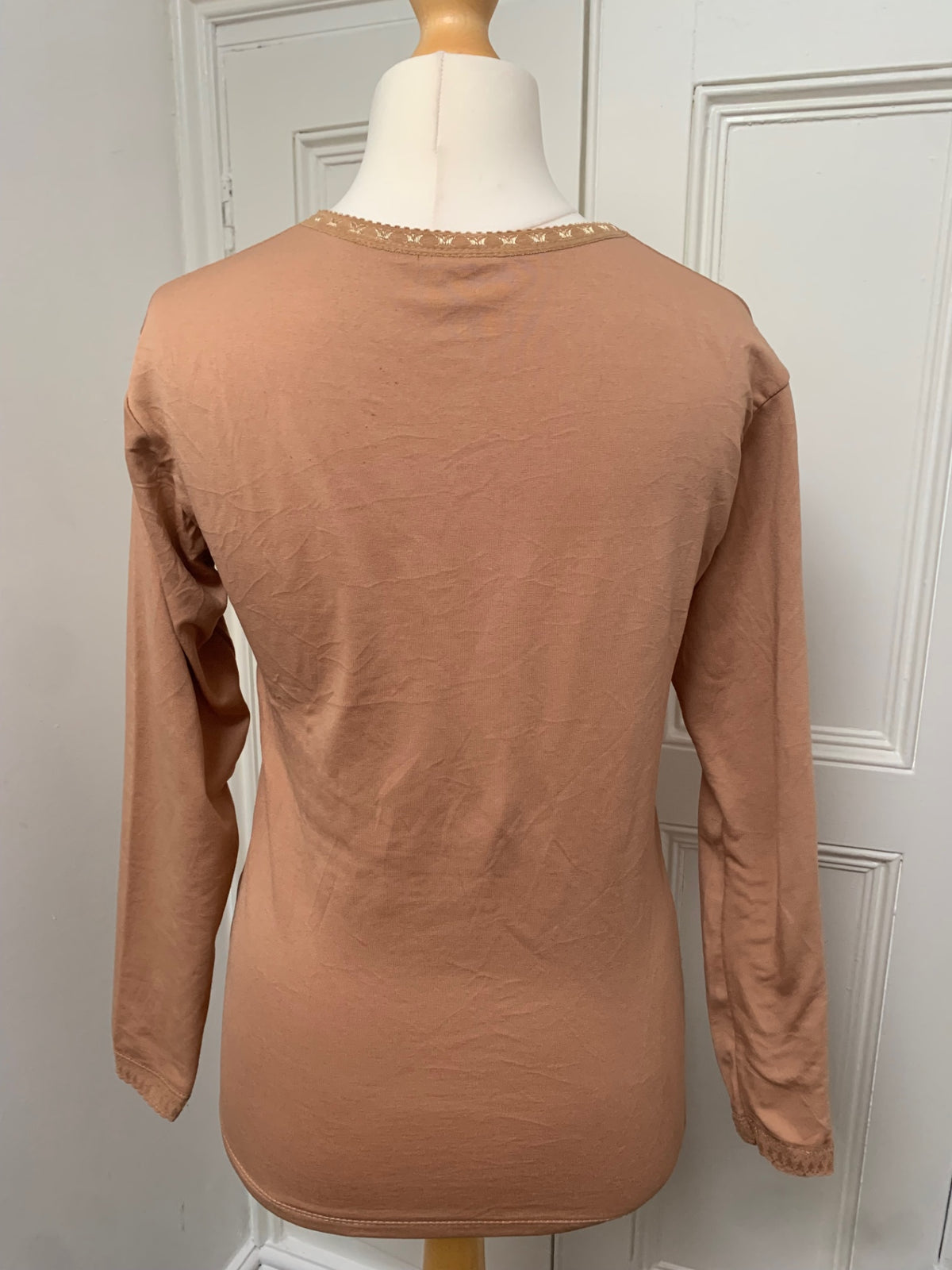 vintage beige cotton top 