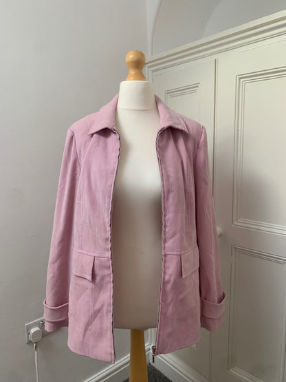 pink zip up jacket 