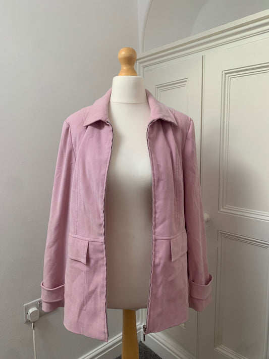 pink zip up jacket 
