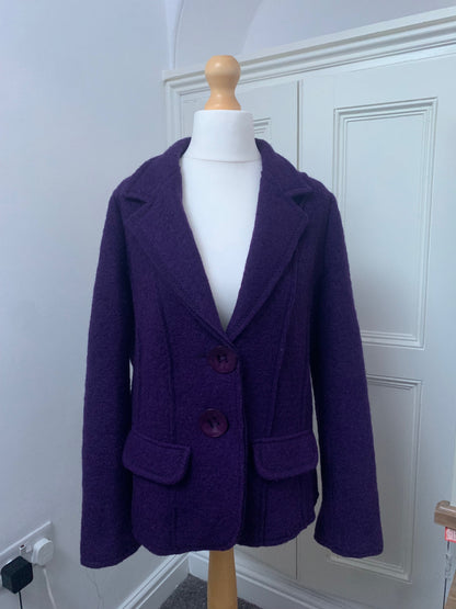 vintage italian 100% wool purple jacket 