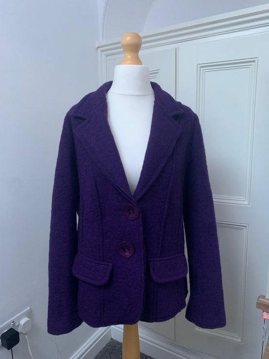 vintage italian 100% wool purple jacket 