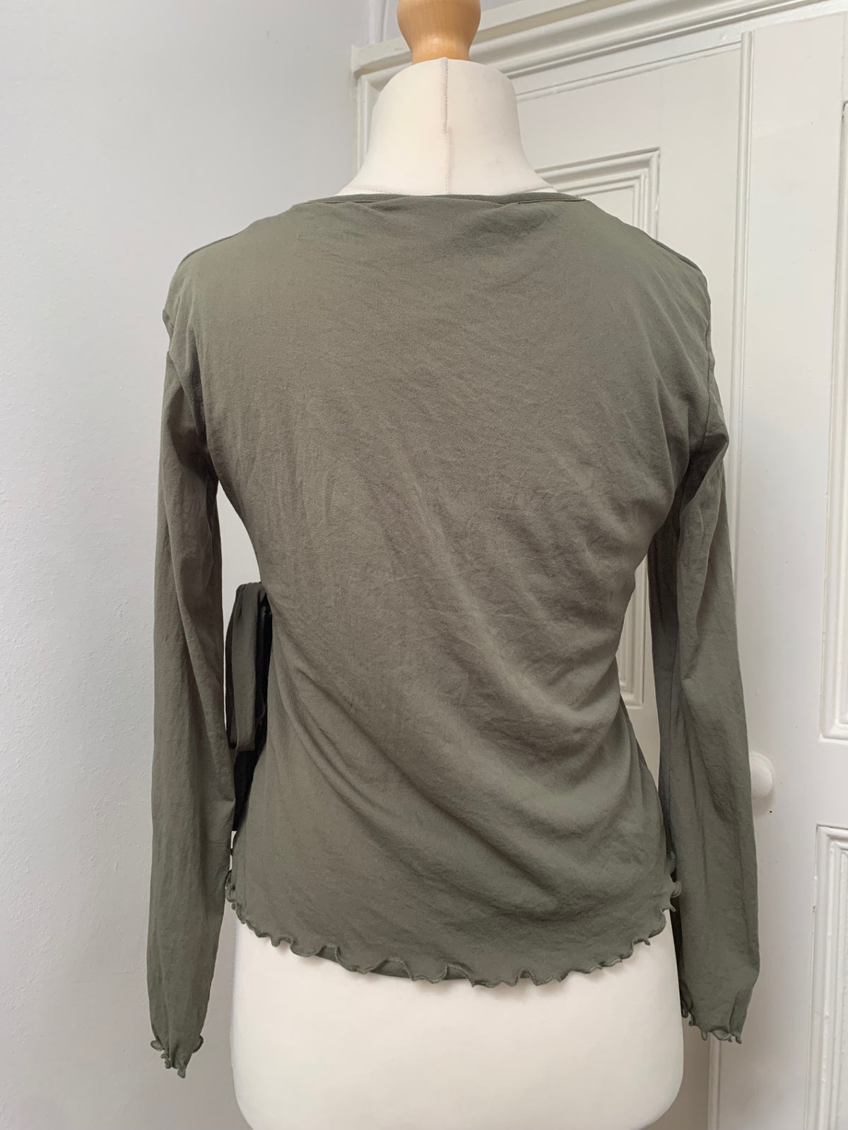 vintage green mesh top with sequins