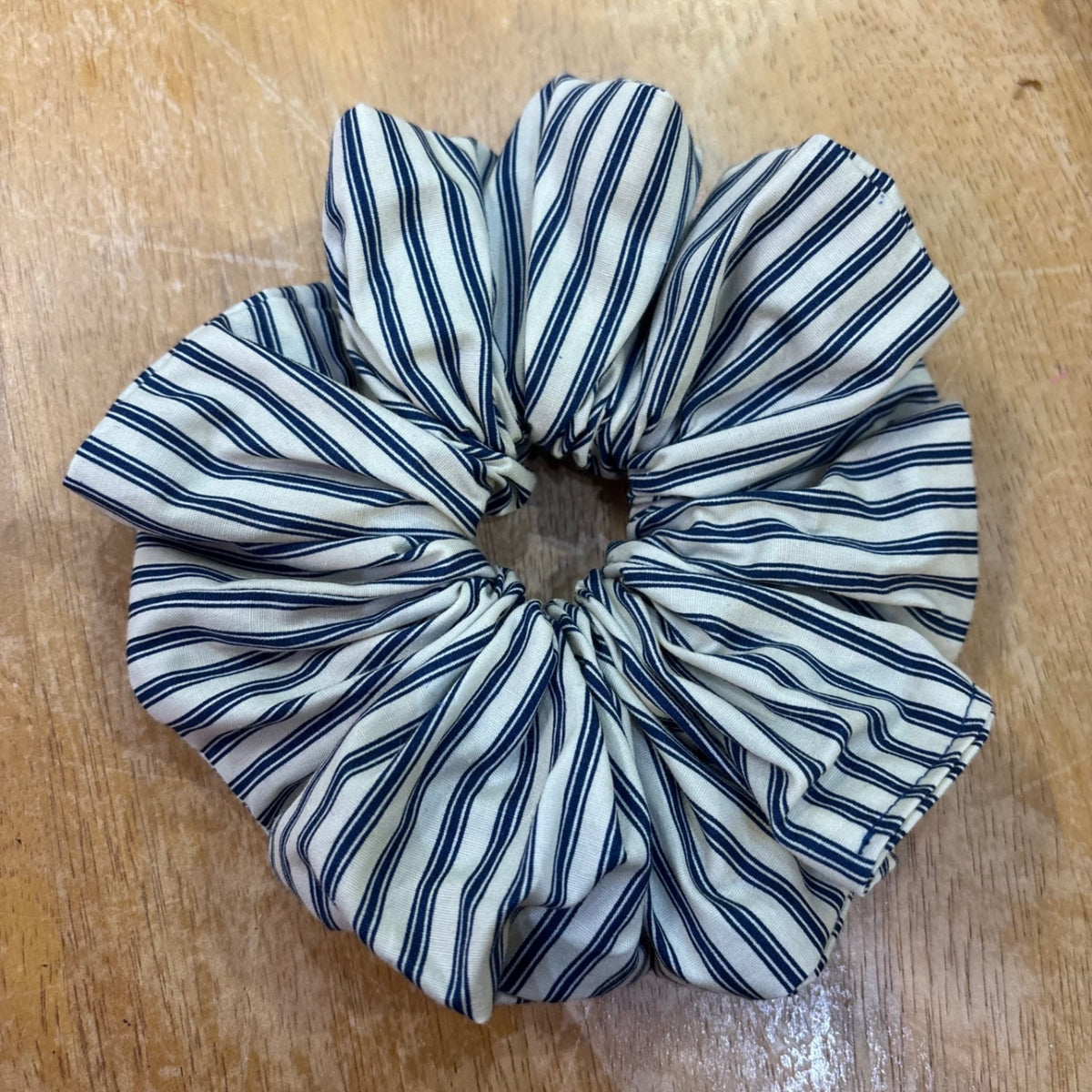 XL Navy Stripe Scrunchie