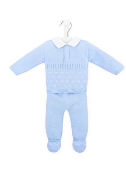 3-6m Two Piece Boys Blue Set
