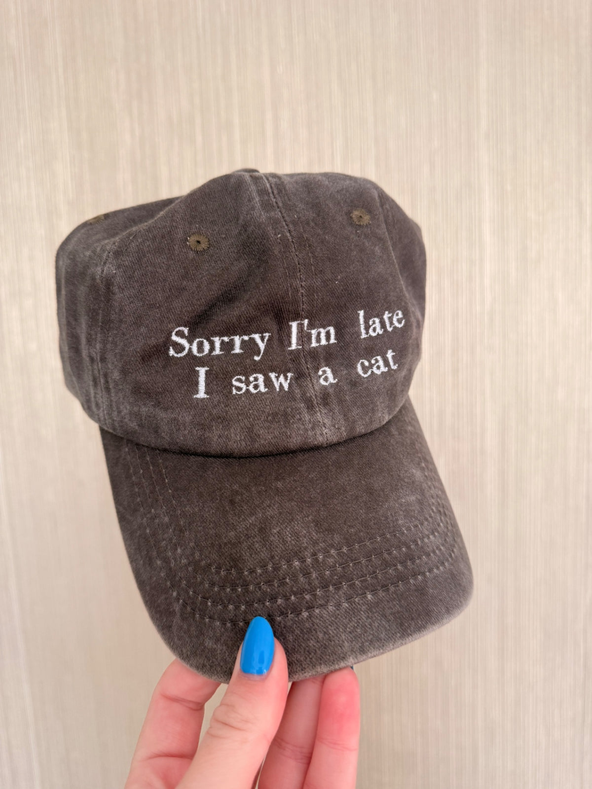 Sorry I’m Late I Saw A Cat Baseball Cap