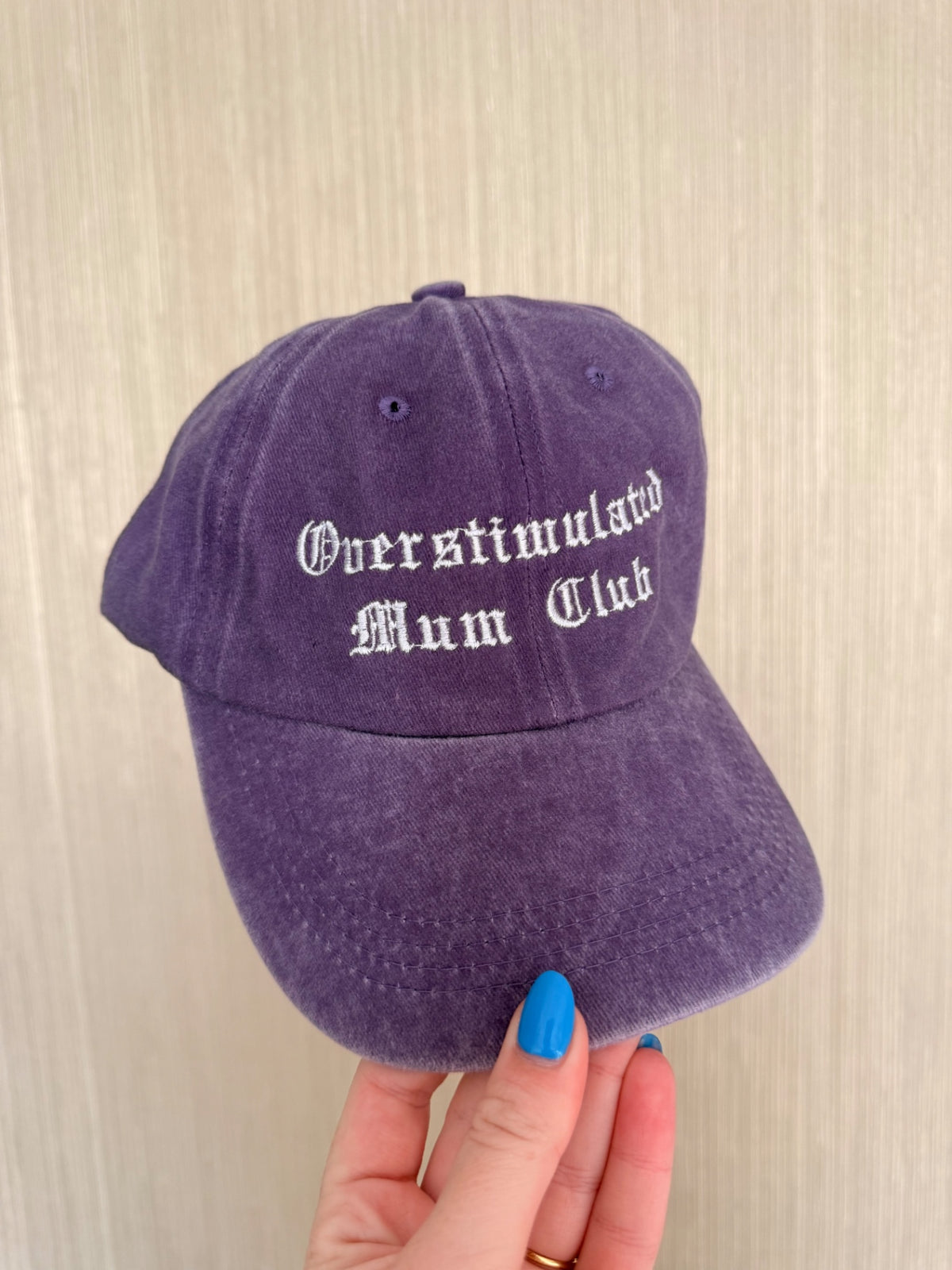 Overstimulated Mum Club Purple Baseball Cap