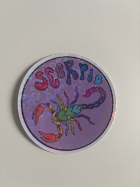 Scorpio holographic sticker THE MAGIC LABEL