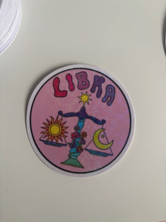 Libra holographic sticker THE MAGIC LABEL