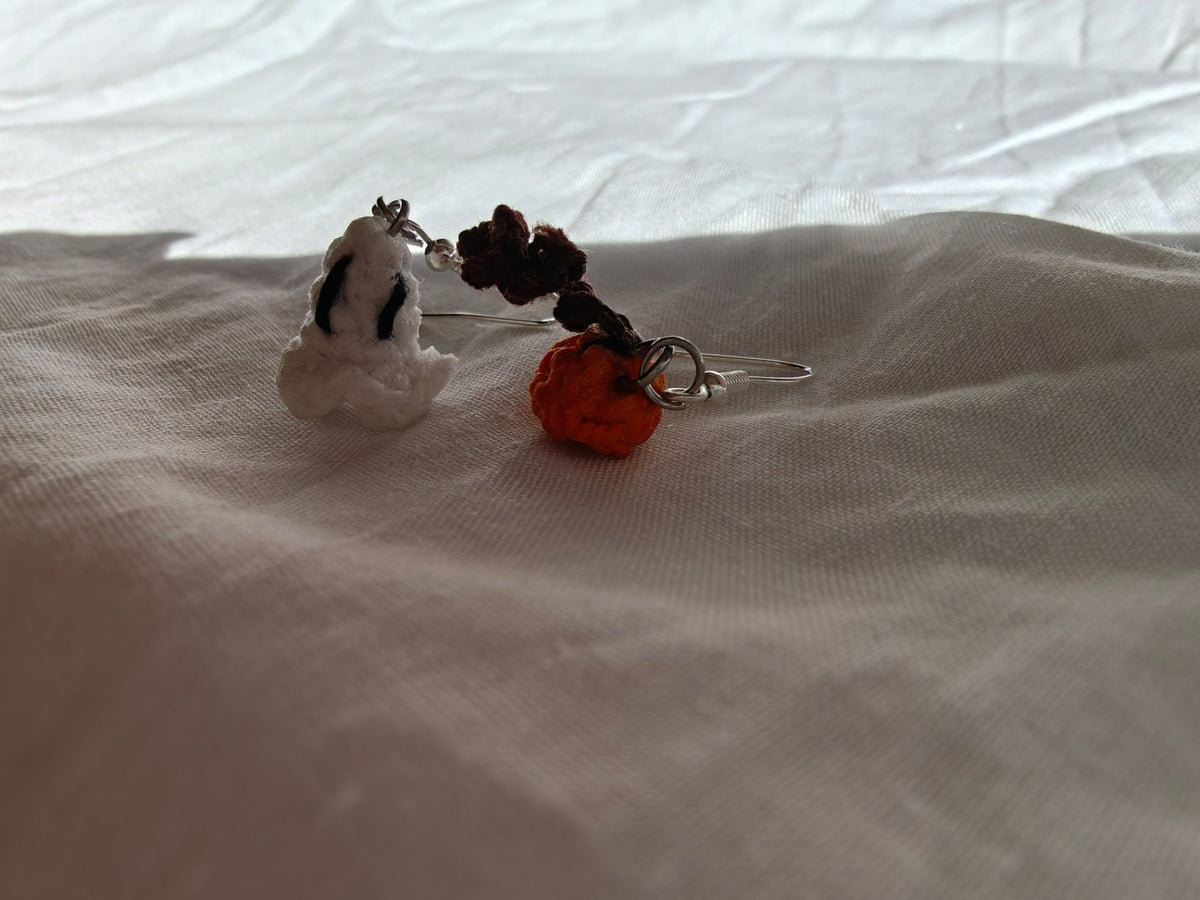 Halloween ghosts and pumpkin earrings
