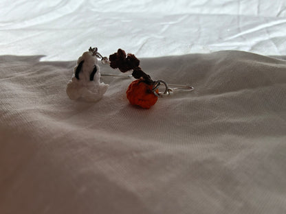 Halloween ghosts and pumpkin earrings