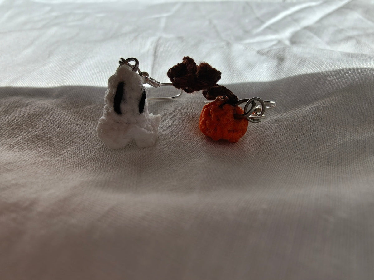 Halloween ghosts and pumpkin earrings