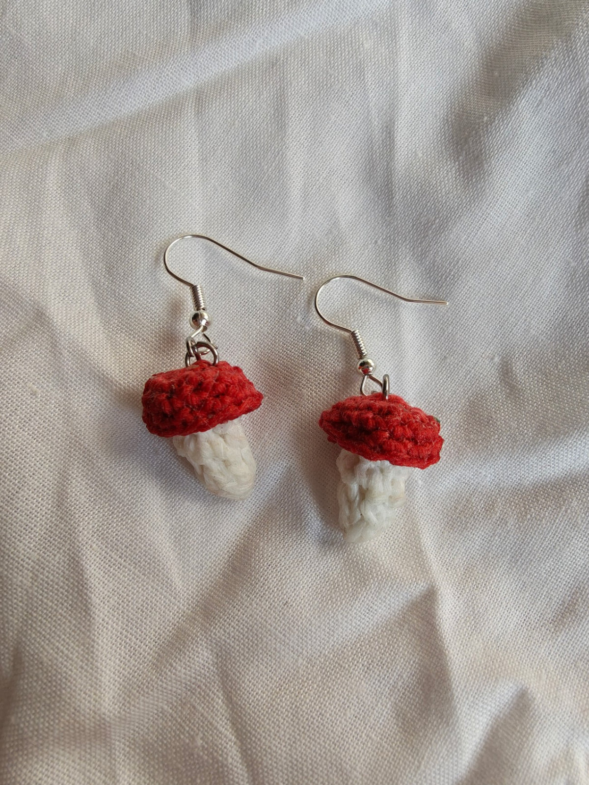 Cute red mushroom earrings