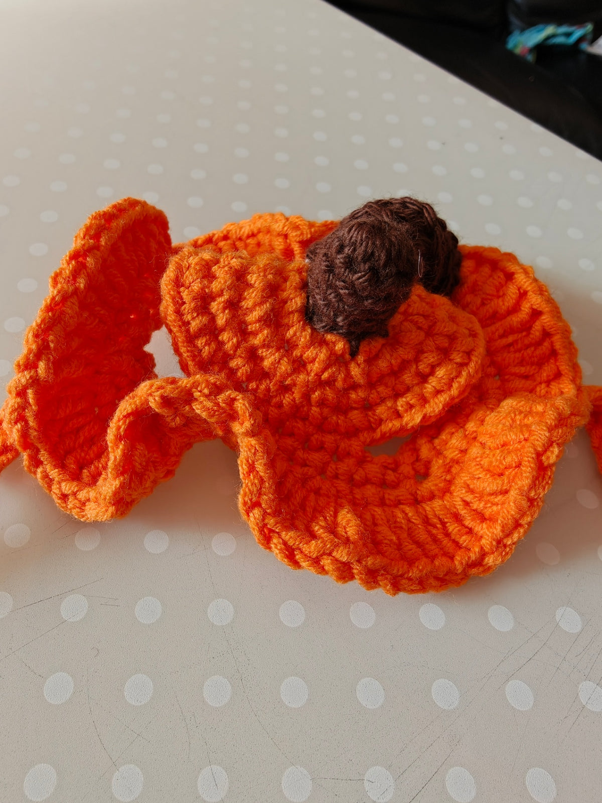 Crochet pumpkin pet/cat/ dog hat