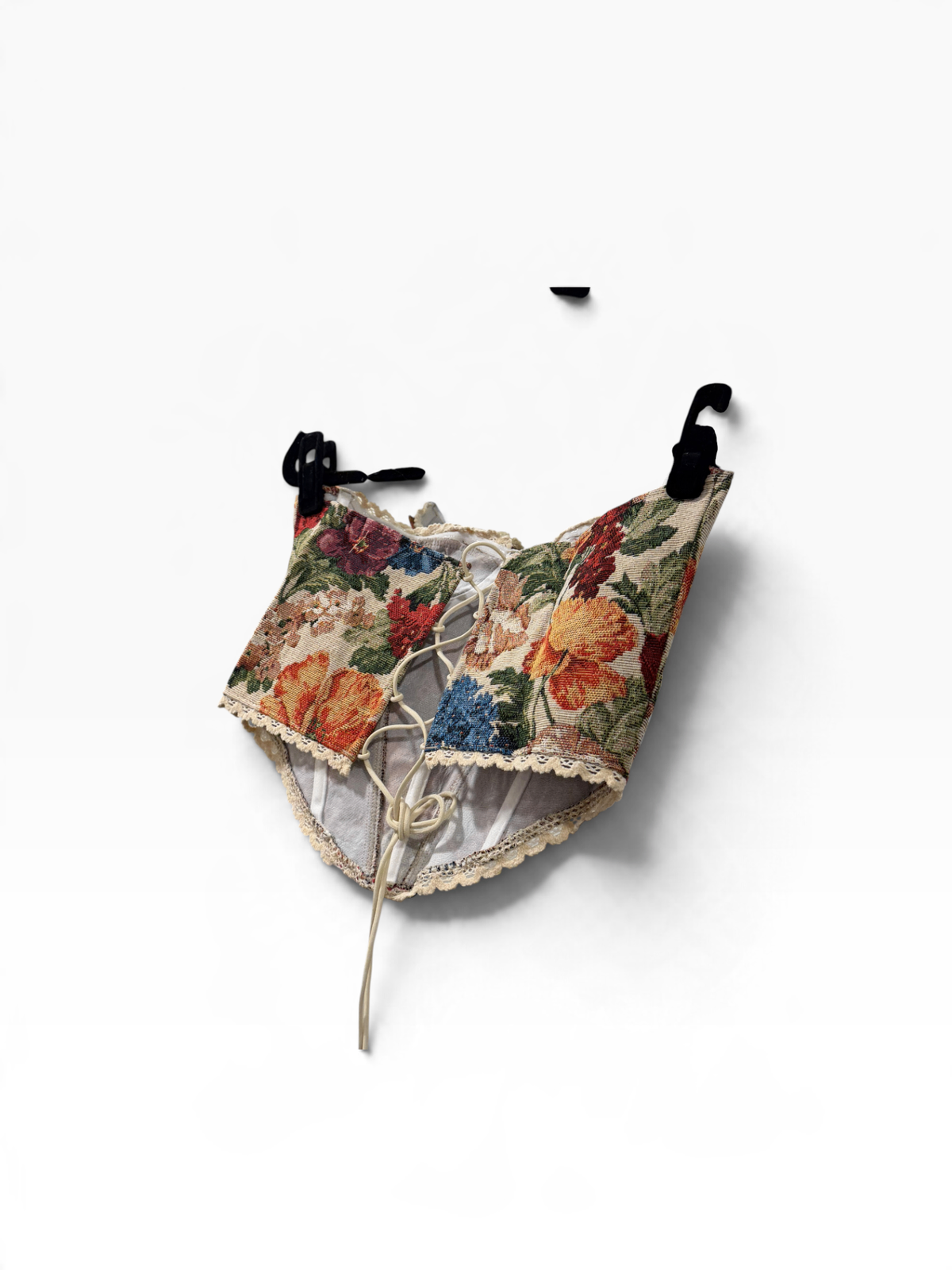 Romantic Tapestry Red Mix Floral Corset Large