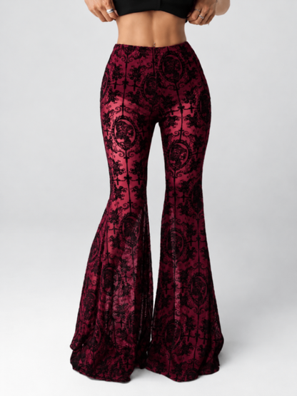 Burgandy Skull Trousers Size Medium