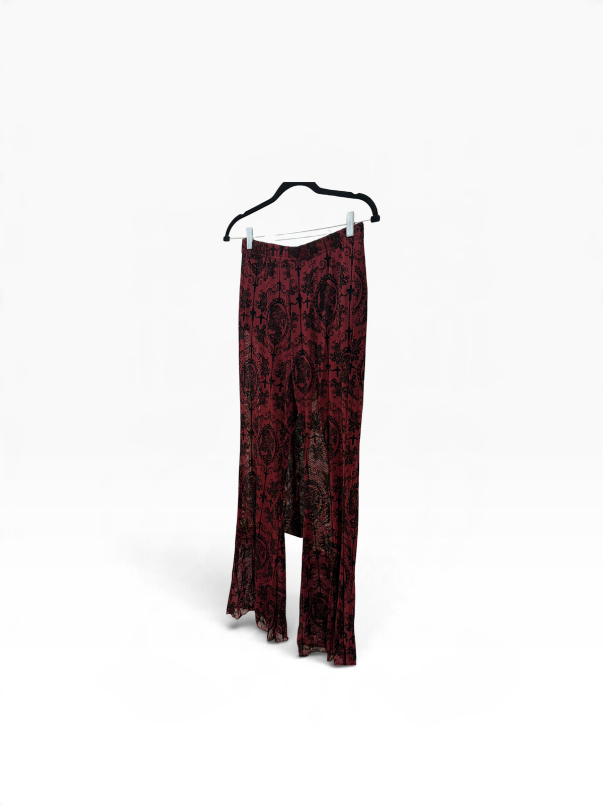 Burgandy Skull Trousers Size Medium