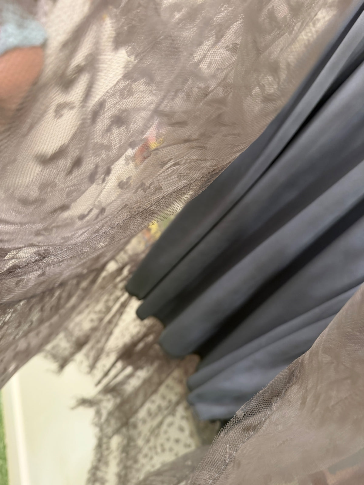 Grey Love Heart Western Maxi Skirt