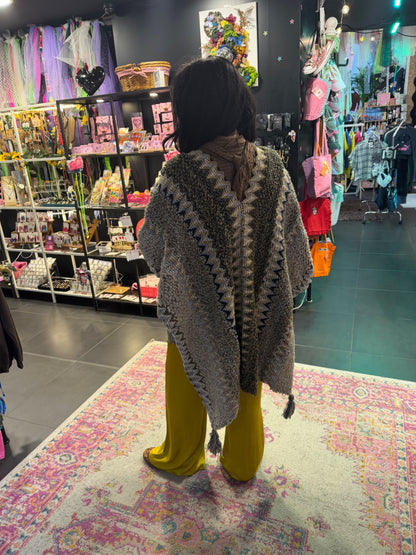 Grey Tassel Shawl