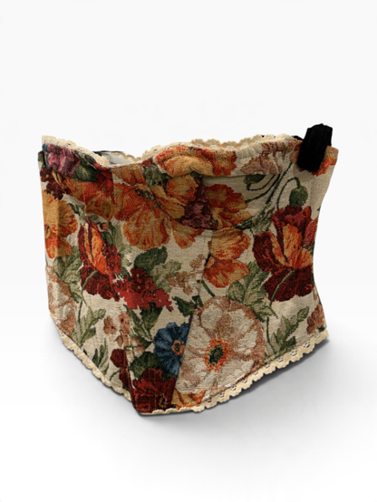 Romantic Tapestry Red Mix Floral Corset Large