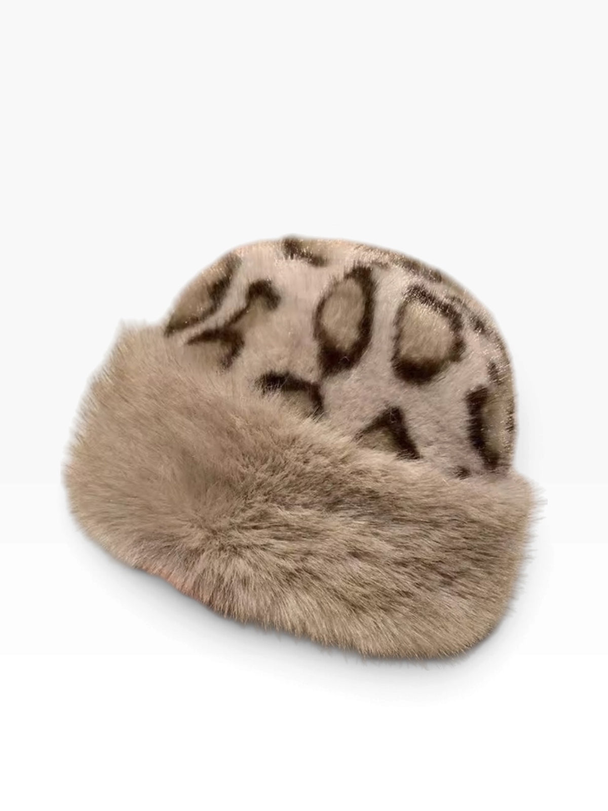 Fur Bucket Hat Light Leopard