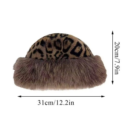 Fur Bucket Hat Light Leopard
